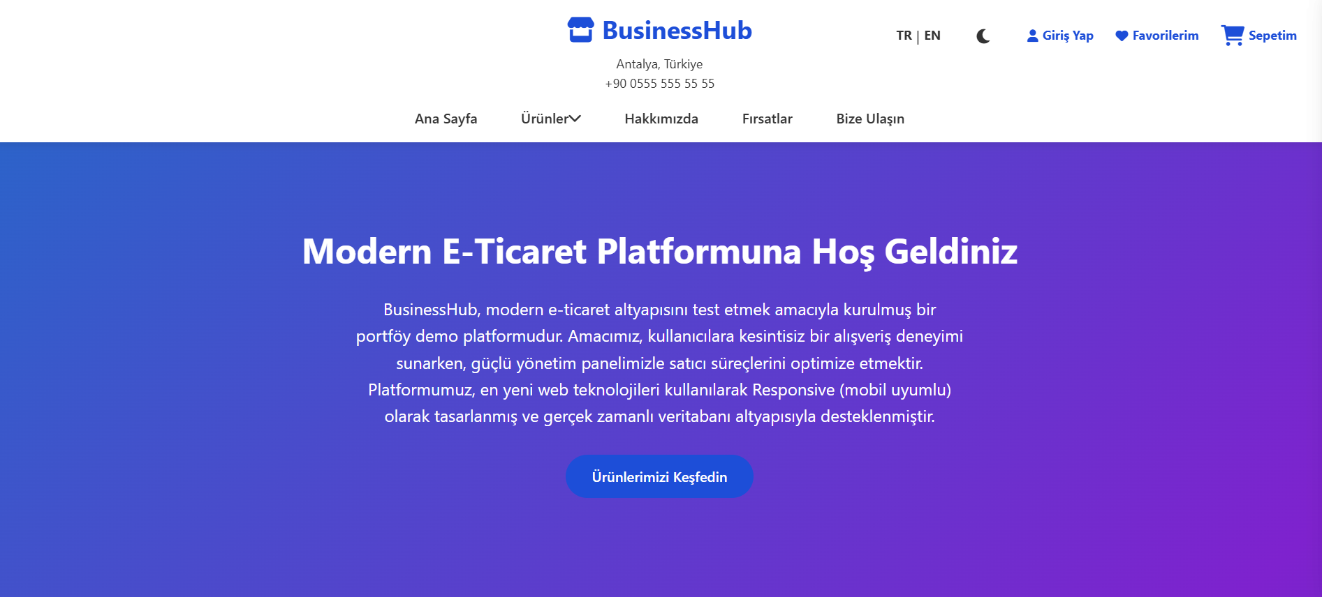 Business Hub Web Projesi
